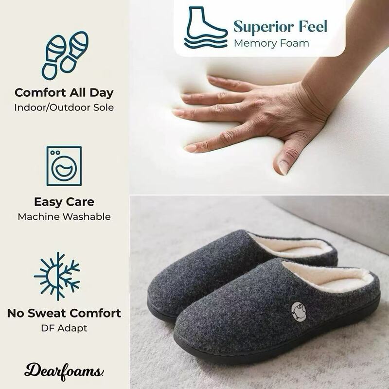 Men's shoes 2021 carpet fabric lambswool interior memory foam filled men's slippers