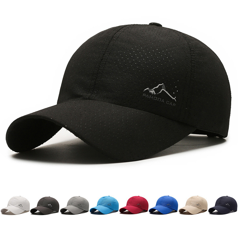 Summer Quick-dry Baseball Cap Peak Printed Perforated Cap Outdoor Sports Leisure Sunhat Cross-border Live
