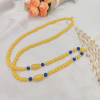 Fashionable universal retro sweater suitable for men and women, round beads wax agate, Korean style, 6mm, wholesale