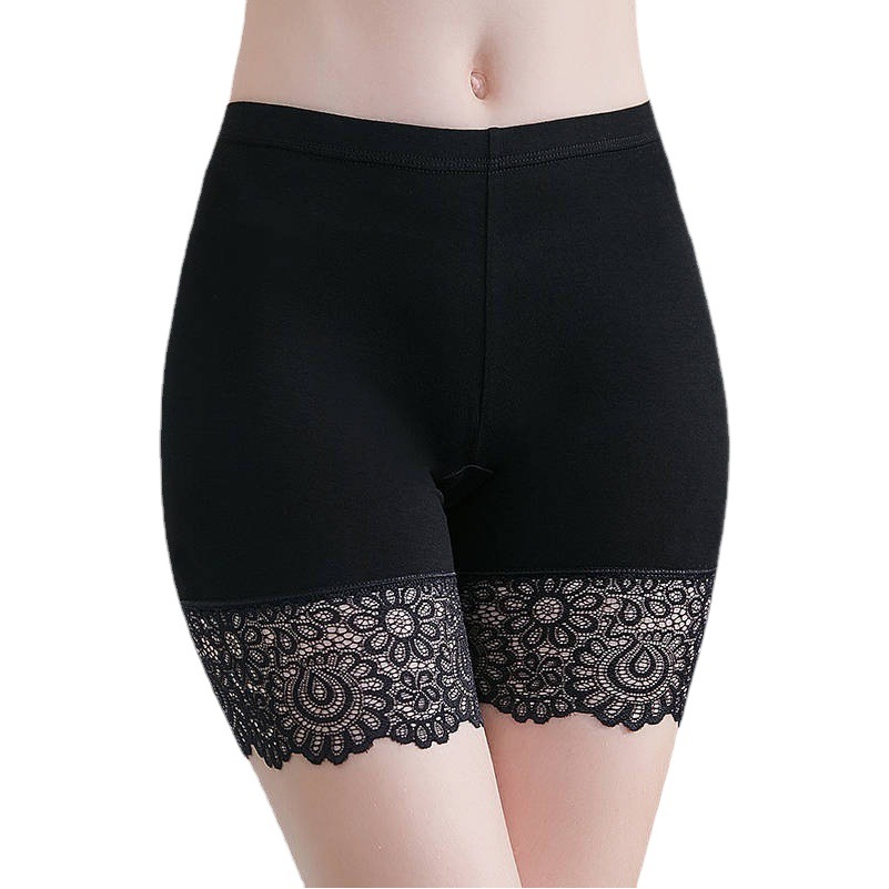 Cross-border modal safety pants anti-light summer lace plus size three-point leggings women's thin insurance pants wholesale