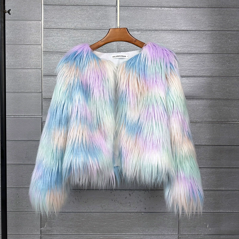 Раскрашенная шерстяная куртка, Aliexpress