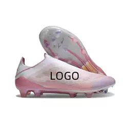 Wholesale F50 Professional Match Outdoor Laceless Turf FG Long Stud Men's Women's Soccer Shoes Cushioned Rubber Soccer Cleats
