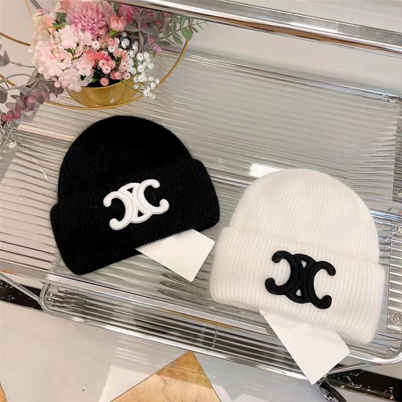 Autumn and Winter Rabbit Fur Casual All-match Arc de Triomphe Wool Cap Cold Cap Ear Protection Cross-border Men's and Women's Knitted Cap Pullover Warm Cap Autumn and Winter Rabbit Fur Casual All-match Arc de Triomphe Wool Cap Cold Cap Ear Protection Cross-border Men's and Women's Knitted Cap Pullover Warm Cap