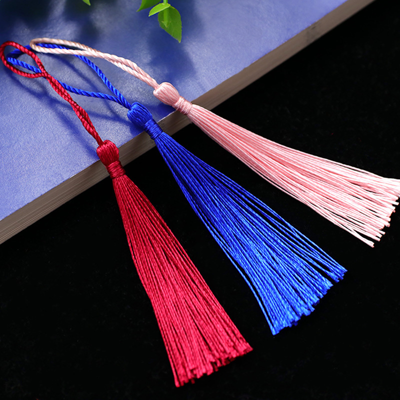 定制国风中国结流苏人造丝中式配件书签穗子扇子吊坠装饰挂件汽车