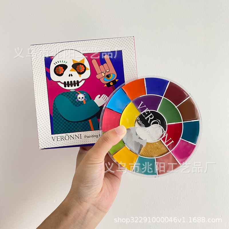 20-color pintura corporal traje maquillaje pintura al óleo niños cara pintura pluma