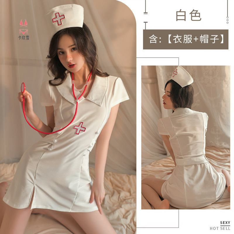 Blanco (sombrero + camisón + pantalón T) / código m