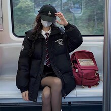 短款黑色羽绒服女2023年冬季新款加厚棉服外套显瘦棉衣面包服学生