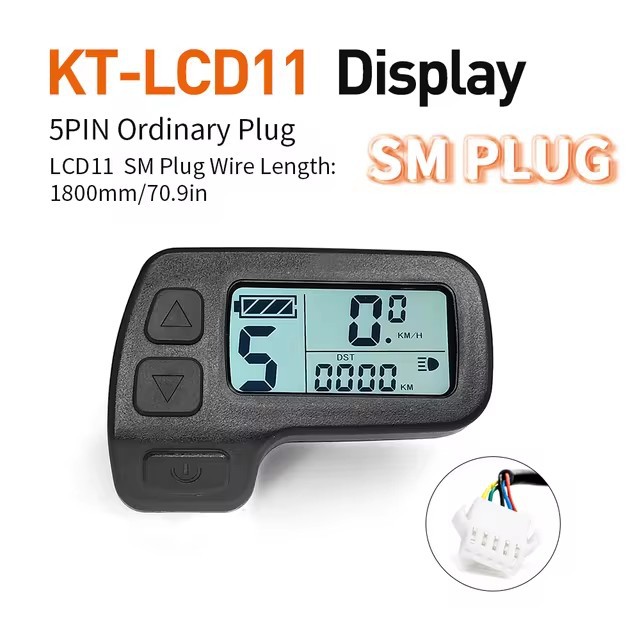 Cross-Border Hot Selling Bicycle Modified Electric Assembly Kunteng Kt-Lcd11 Lcd Instrument/Sm Connector