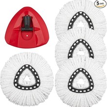 适配O-Cedar免手洗加厚超细纤维拖布头替换配件三角旋转拖把头