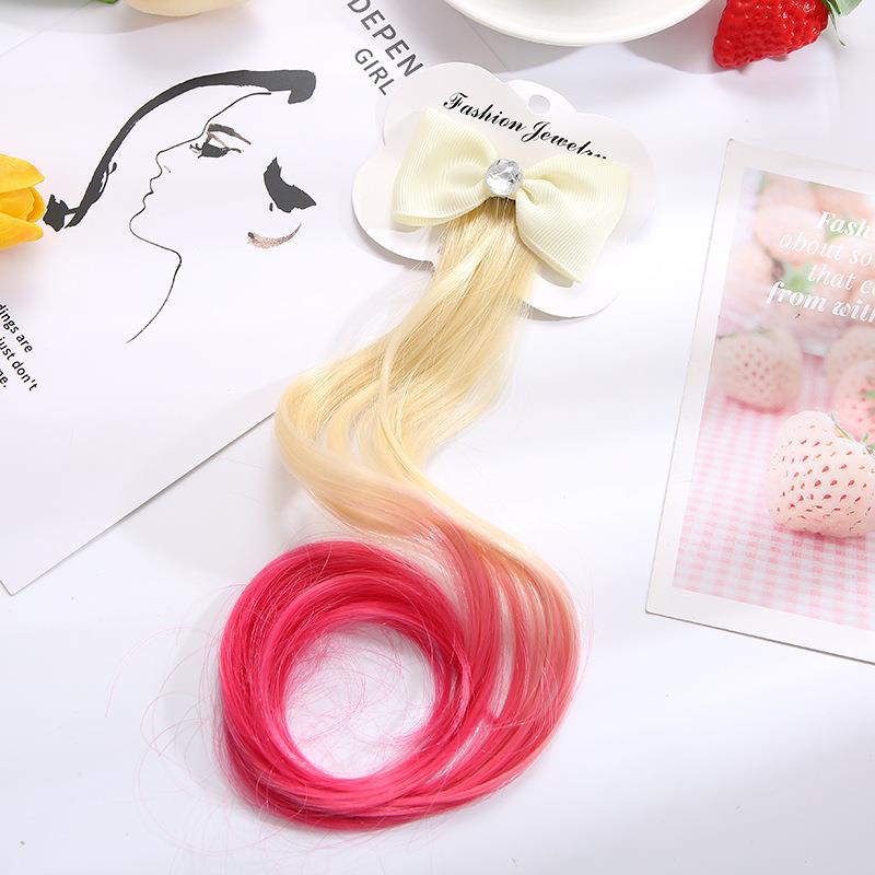Bow Knot Pattern Girl'S Gender Girl'S Sweet IG Style Bow Knot Chemical Fiber Filament Inlay Rhinestones Hair Clip