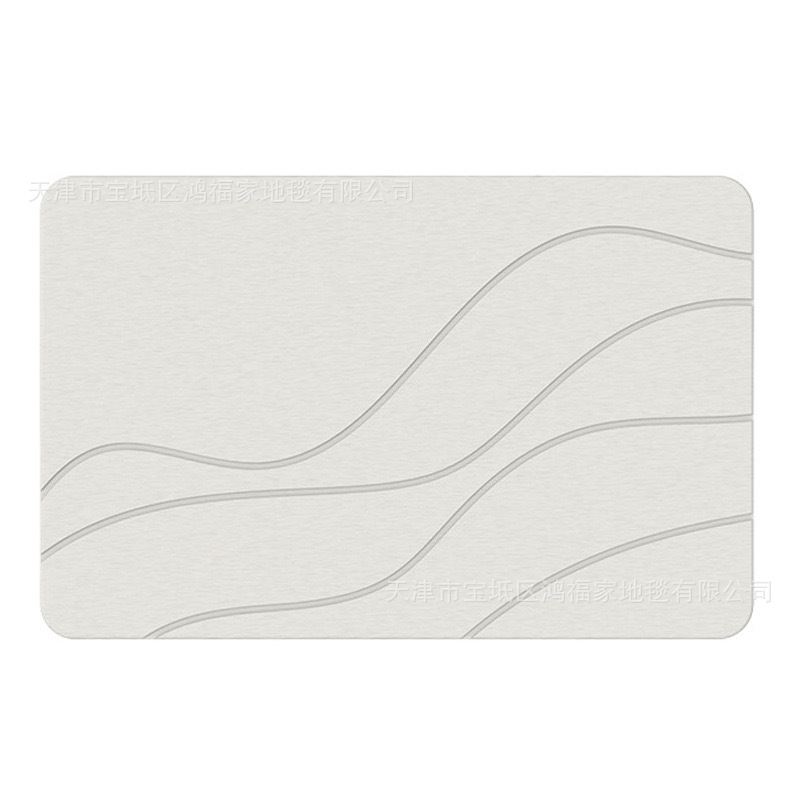 Transfronterizos rasgadas de barro de diatomita suave esterilla de suelo de baños europeos y estadounidenses antideslizante esterilla de absorción de agua alfombra cocina esterilla