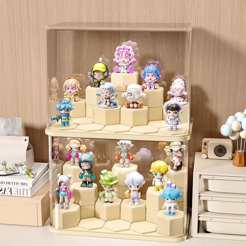 ブラインドボックスディスプレイラック収納透明防塵アクリルフィギュアおもちゃビルディングブロックディスプレイキャビネットバブルマートディスプレイボックス|undefined