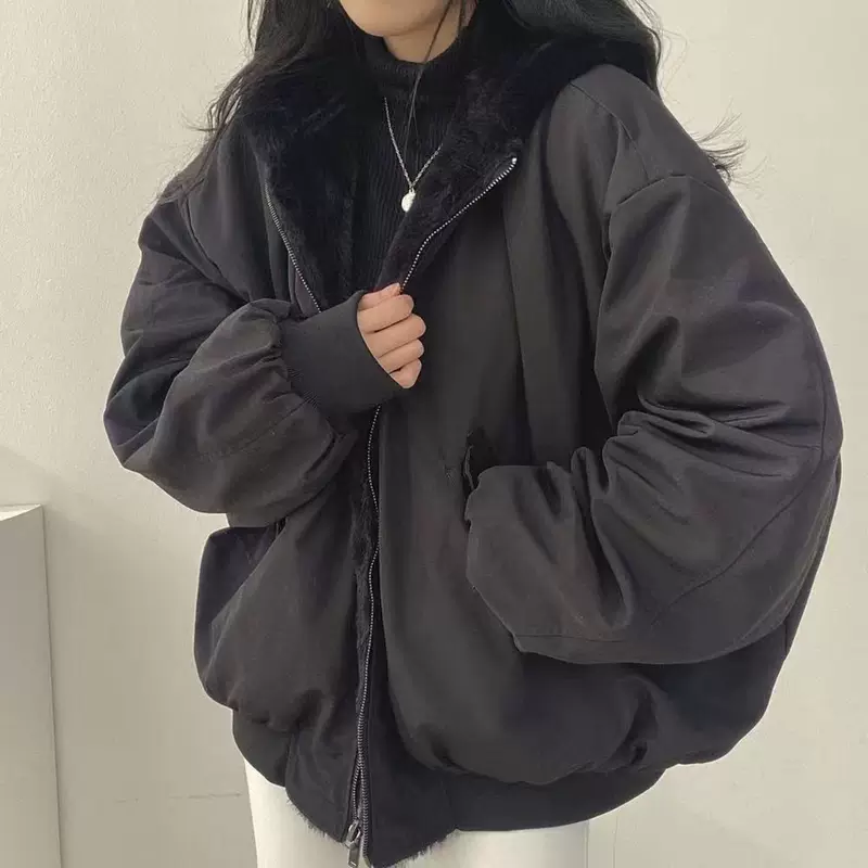 Пуховик женский, корейский стиль oversize — тёплый демисезонный