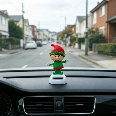 Car ornaments automatic swing doll car - 5510cm-gross-weight-39g-elf-with-packaging-double-sided-sticker