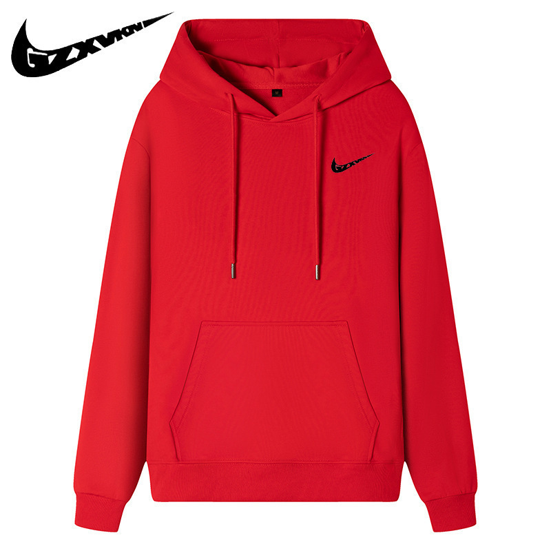 Men's Spring and Autumn Couple Trendy Long-Sleeve Hoodie Knit Sweatshirt Casual Pullover Base Shirt Cotton Sweatshirt