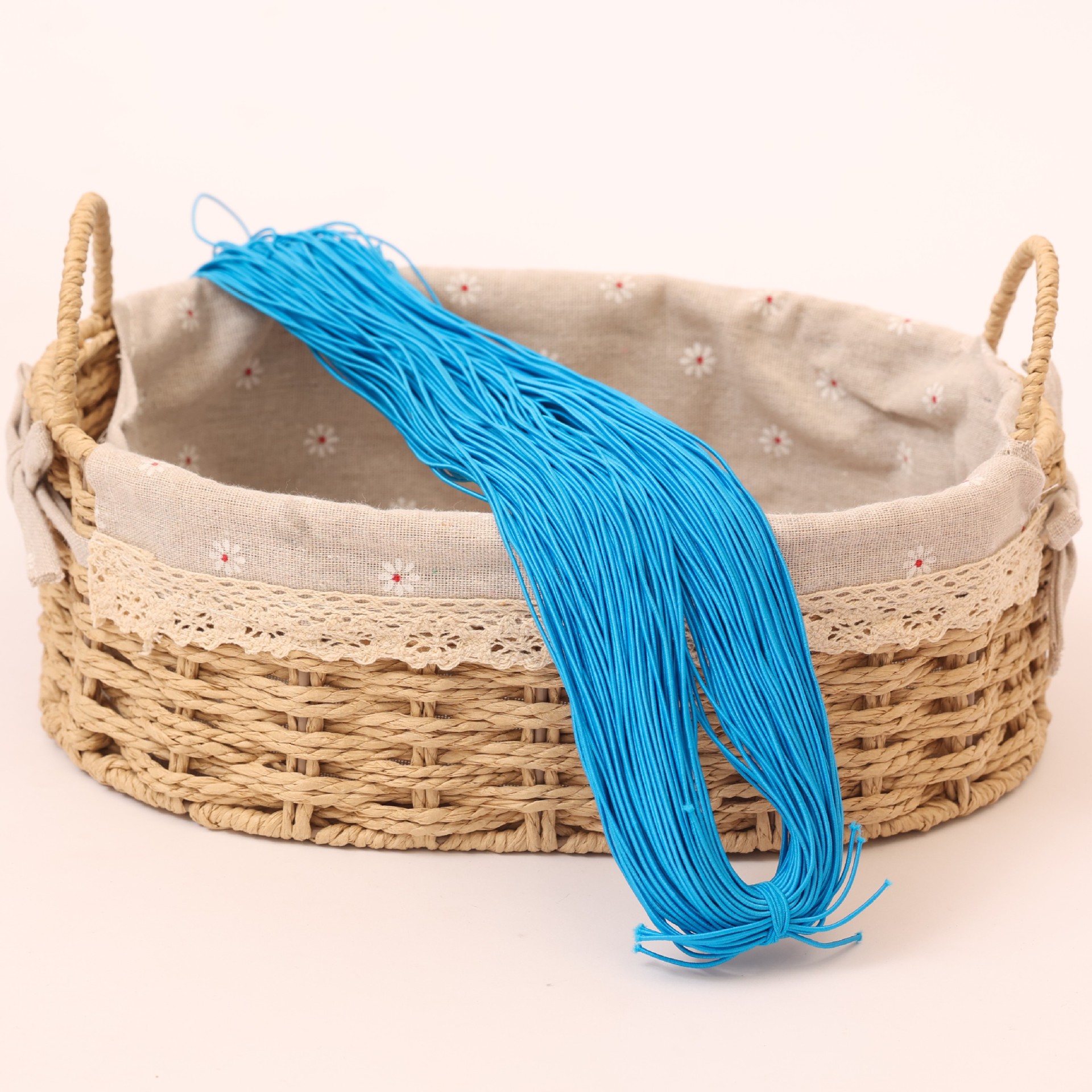 Cintas elásticas redondas al por mayor de 0.6-19mm cuerdas elásticas de color ropa como tendones de látex núcleo de cuerda elástica de alta elasticidad perlas