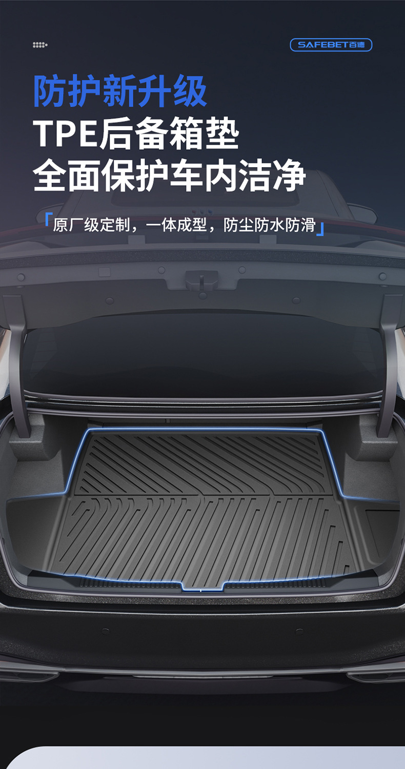 Suitable for Buick New Regal, Lacrosse, Envision Plus, All-Weather Tpe Car Trunk Mat