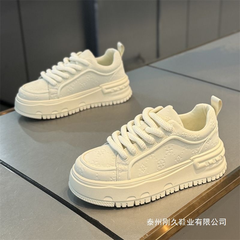 欧洲站男鞋夏季2025新款百搭透气运动休闲小白潮鞋男款厚底滑板鞋