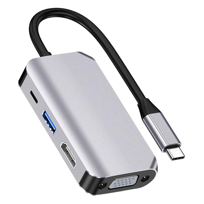Transfronterizo tipo-c estación de acoplamiento de expansión USB splitter a HDMI VGA Hub multi-función Con Cable