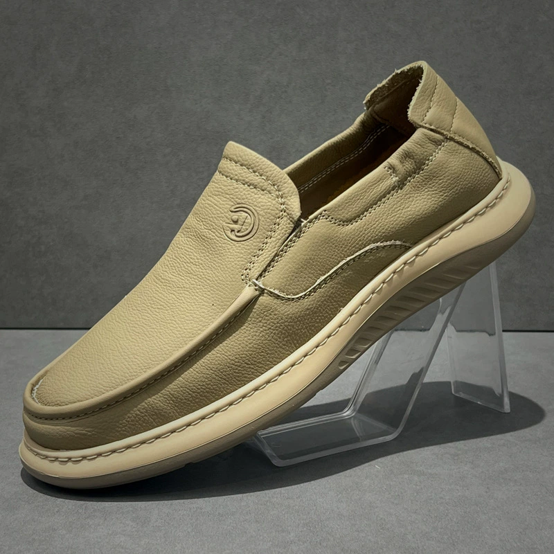 Кожаная обувь мужская 2025 новая весна мужская обувь кожаная мягкая подошва повседневная обувь