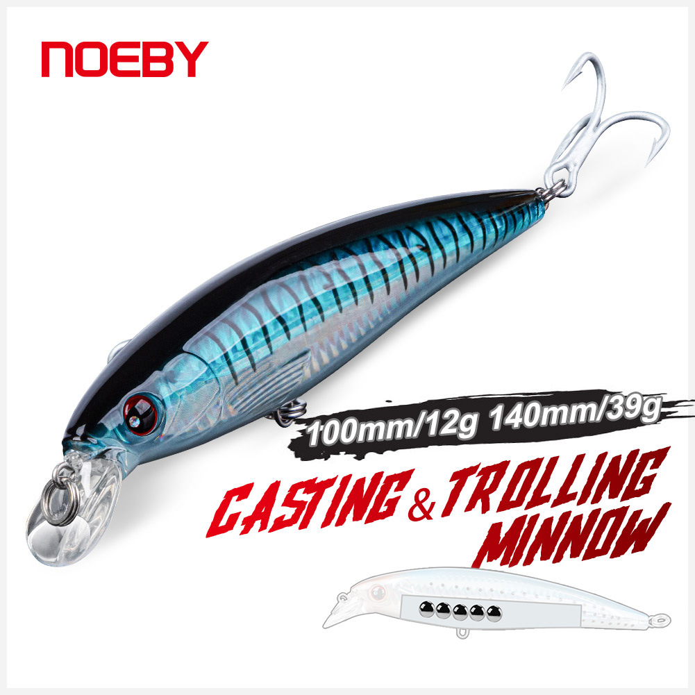 Noeby cebo Mino luya cebo de comercio exterior minnowlure Pesca de Mar pistola de oro GT cebo duro cebo falso cebo artificial