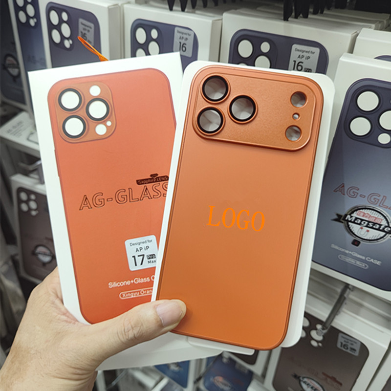 适用iPhone15promax磨砂AG玻璃壳苹果17全包护镜16防指纹手机壳14