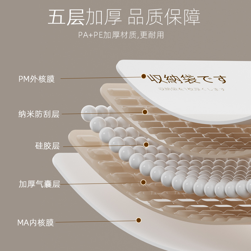 Bolsa de compresión al vacío del hogar bolsa de almacenamiento de edredón de ropa engrosada gran movimiento hacia abajo chaqueta de almacenamiento de ropa al por mayor