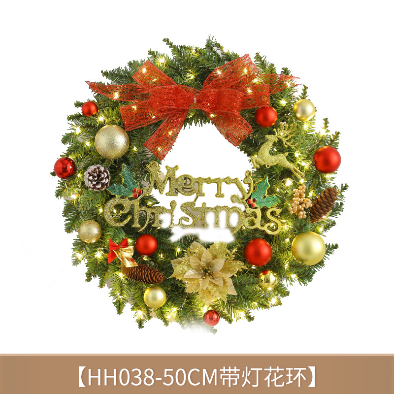 Decoración de Navidad transfronteriza guirnalda de Navidad colgando decoración escena diseño puerta colgante de pared creativo guirnalda