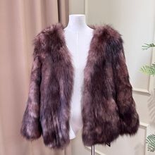 反季特价海宁皮草狐狸毛皮草外套女新款芦苇花毛毛大衣中长款