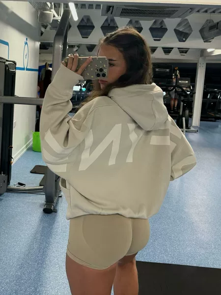 Cross-Border European and American Women's Fashion Printed Thickened Versatile Long-Sleeved Loose Hooded Sweatshirt Women's Casual Autumn and Winter