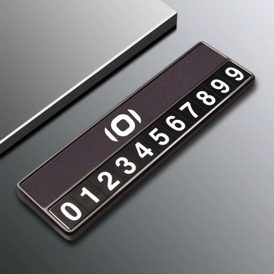 Moving Phone Car Ornaments — Nömrəli dayanma kartı - qiyuan-d-type-parking-sign-purple-comes-with-5-sets-of-number-plates