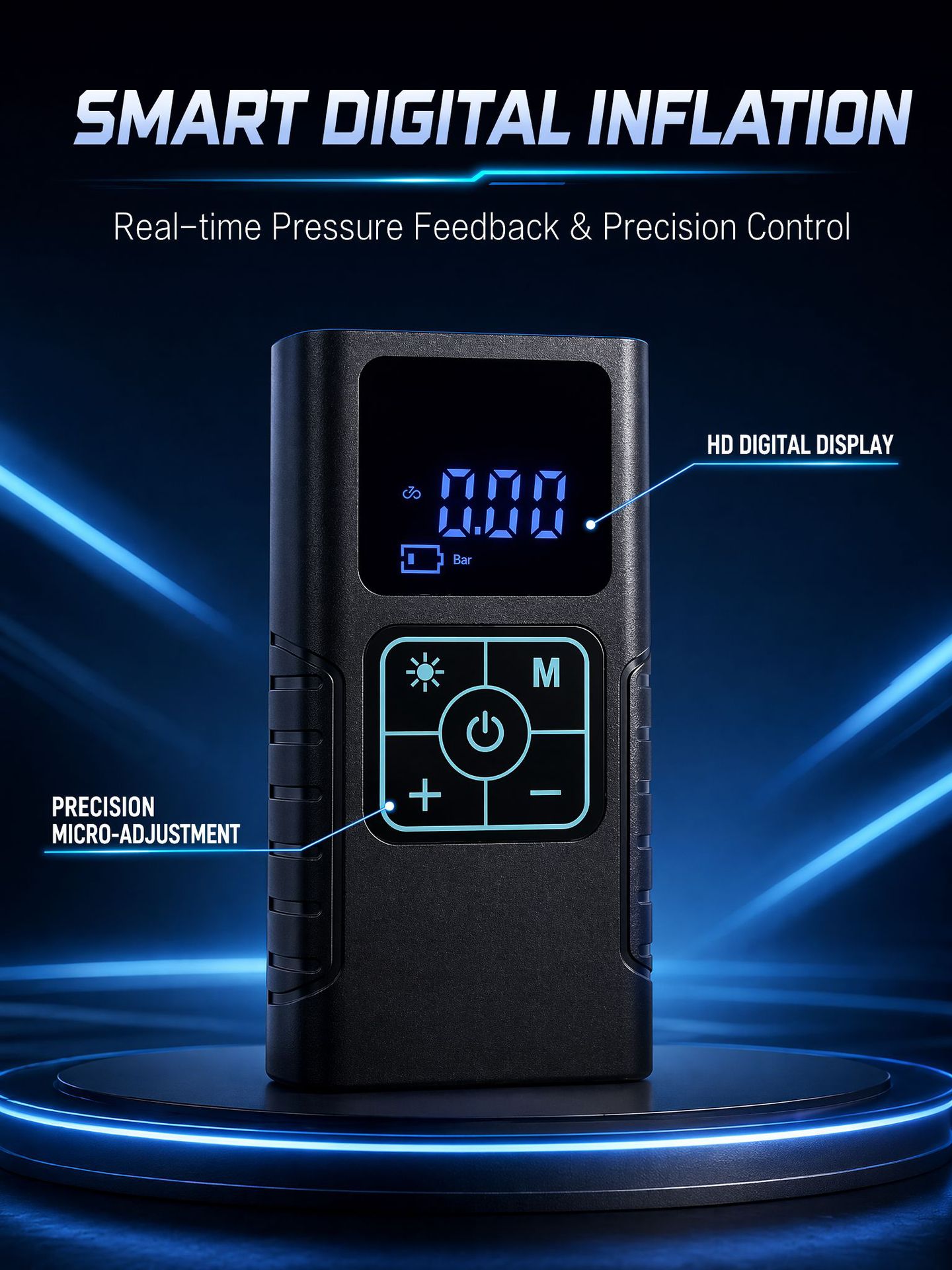 Dual-Bar Pump Car High-Pressure Lithium Battery Portable Wireless High-Power Tire Inflator for Car Tires
