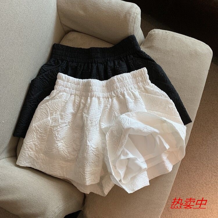 Women's trendy shorts, versatile summer loose wide-leg pants, Chinese-style pants, trendy new Chinese-style casual high-waisted slimming pants