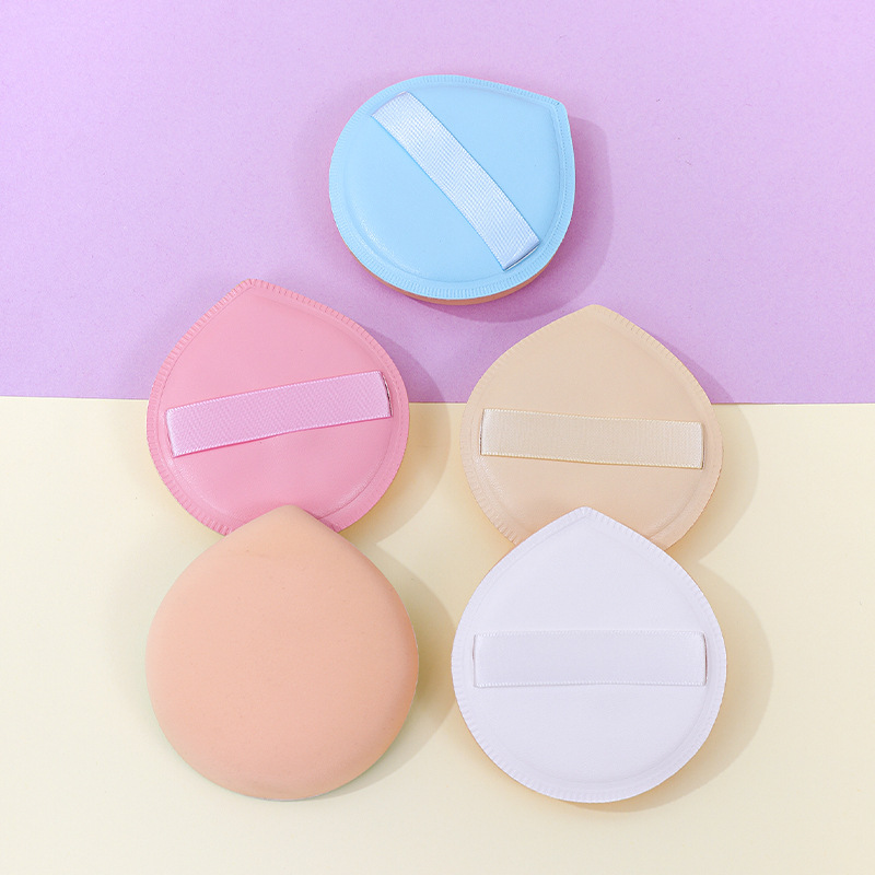 Fábrica personalizada de 100 puntos de polvo de algodón pulpa de cuero maquillaje suave esponja herramienta de maquillaje impresión de logotipo