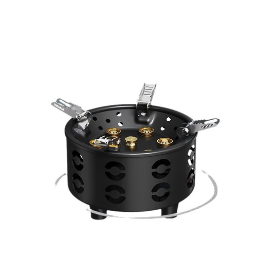 Outdoor Seven-Star Gas Stove Kit Full Size Portable Camping Camping Stove Outdoor Cooking Mountain Stove