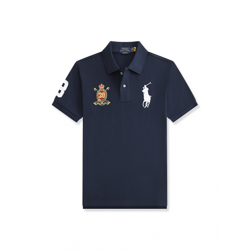 Cross-Border Certified Men's Pure Cotton Business Short-Sleeve Polo Shirt with a Turn-Down Collar, Solid Color, High-End Short-Sleeve T-Shirt