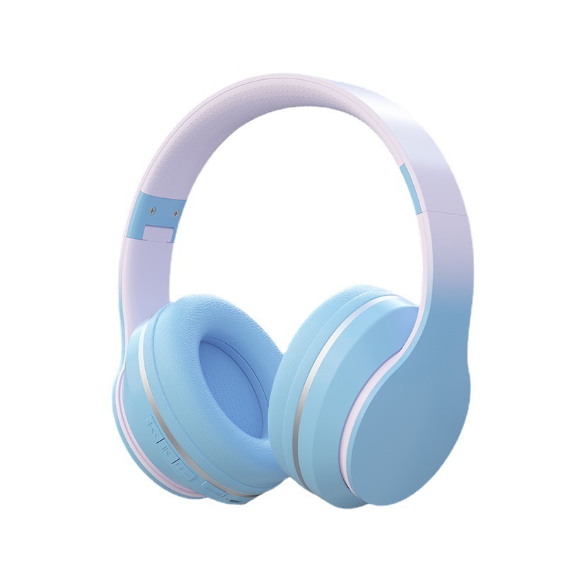 国境を越えた人気商品 DR56 ワイヤレスBluetoothヘッドセット 子供用ゲーム、オンライン授業、通話用 グラデーションカラー ゲーミングヘッドセット|undefined