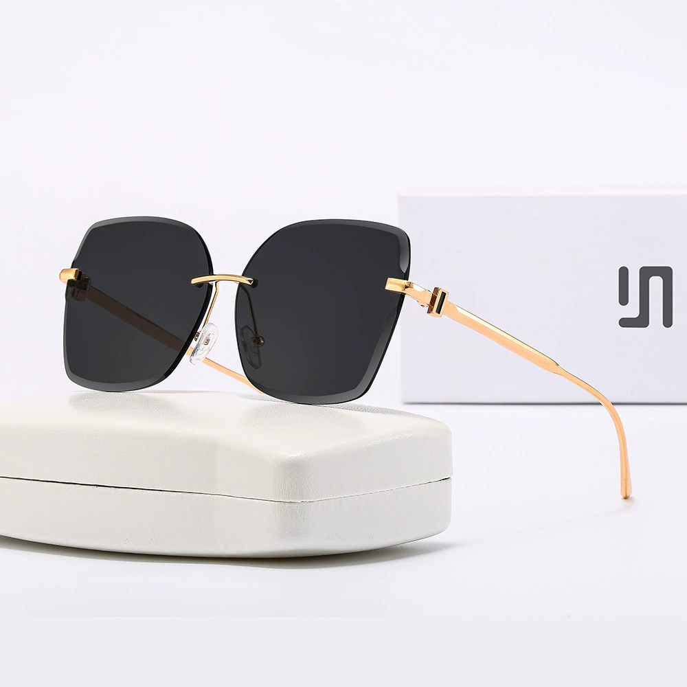 Sunglasses, metal trend glasses, Korean style, gradient
