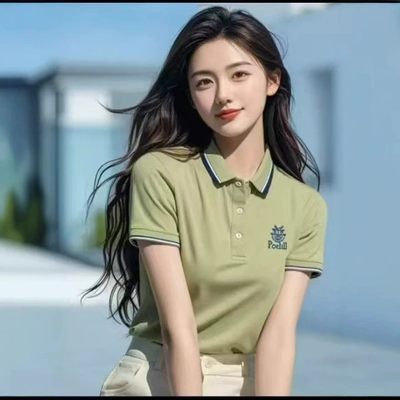 Футболка POLO с индивидуальной вышивкой логотипа, униформа для работы, рабочая одежда из ледяного шелка, дышащая классическая униформа, футболка с лацканами, оптовая рабочая одежда