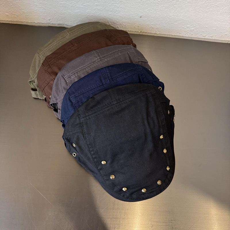 Basco vintage con borchie cappello con visiera donna estivo_voghion.com