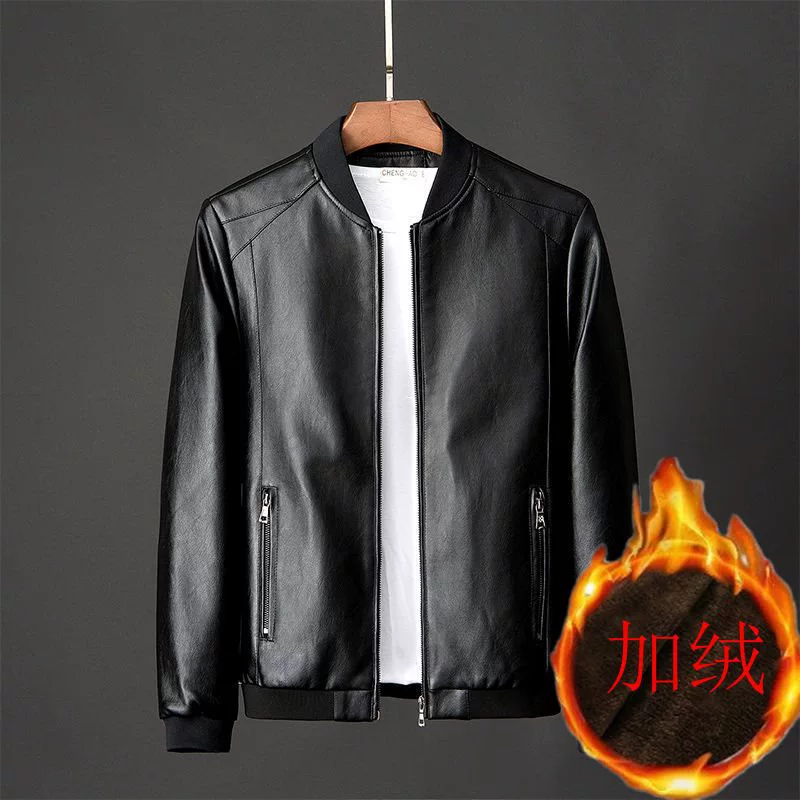 Мужской кэжуал-жакет для отдыха, осень, Slim Fit, кожа/кожзам, стиль для среднего возраста, бренд