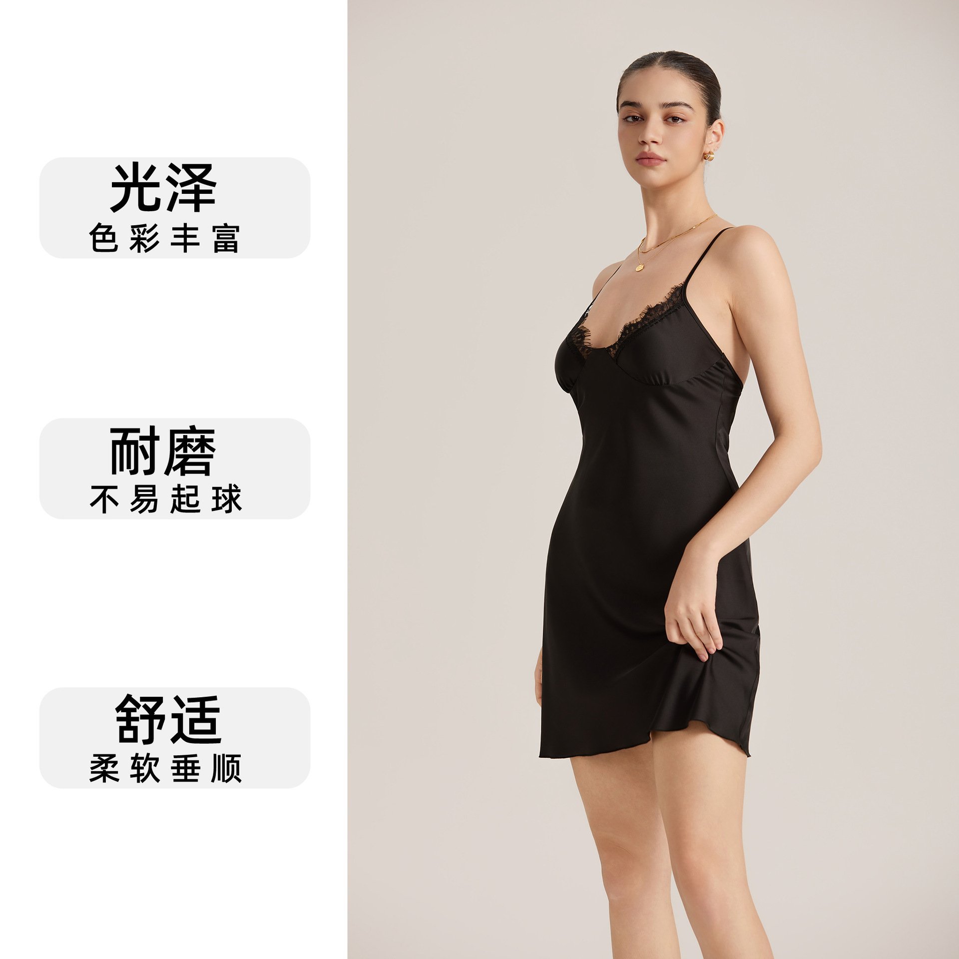 Nuevo transfronterizo de verano encaje sexy de satén chiffon pijama de mujer pura sexy pijama SQ3902