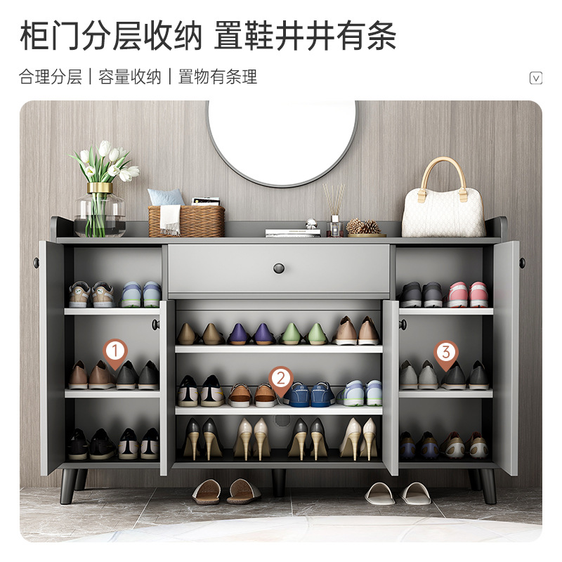 鞋櫃家用門口入戶門廳櫃簡易儲物櫃靠牆簡約玄關櫃客廳隔斷櫃鞋架