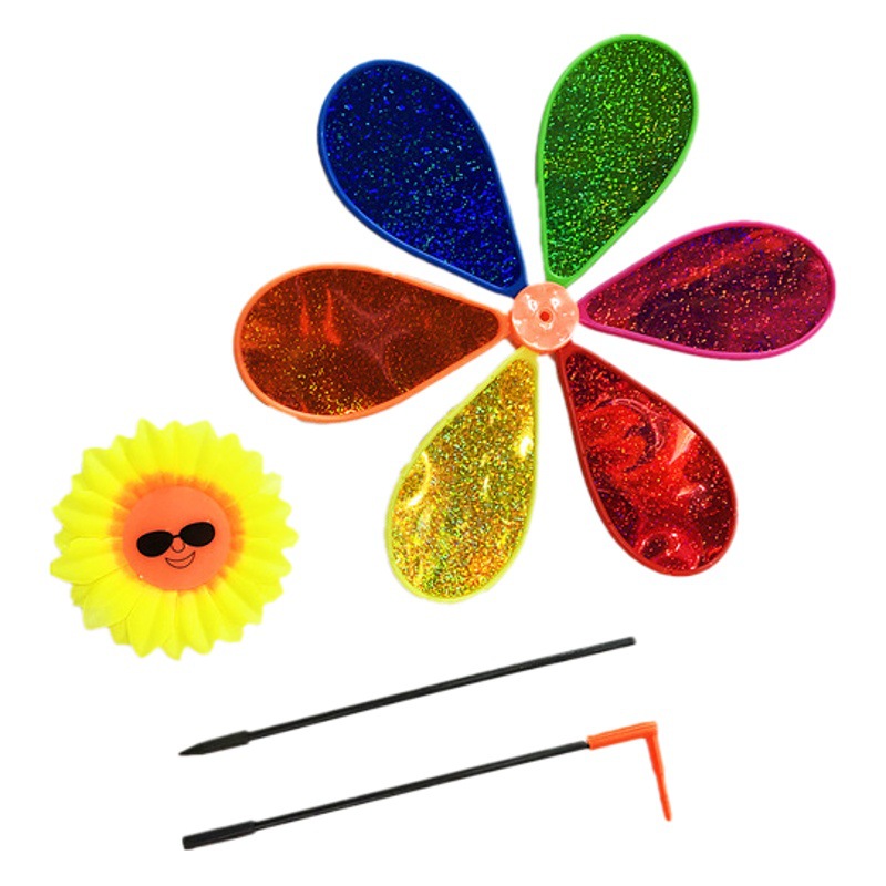 Factory direct plastic sheet windmill colorful decoration kindergarten stall children's hand toys gift windmill