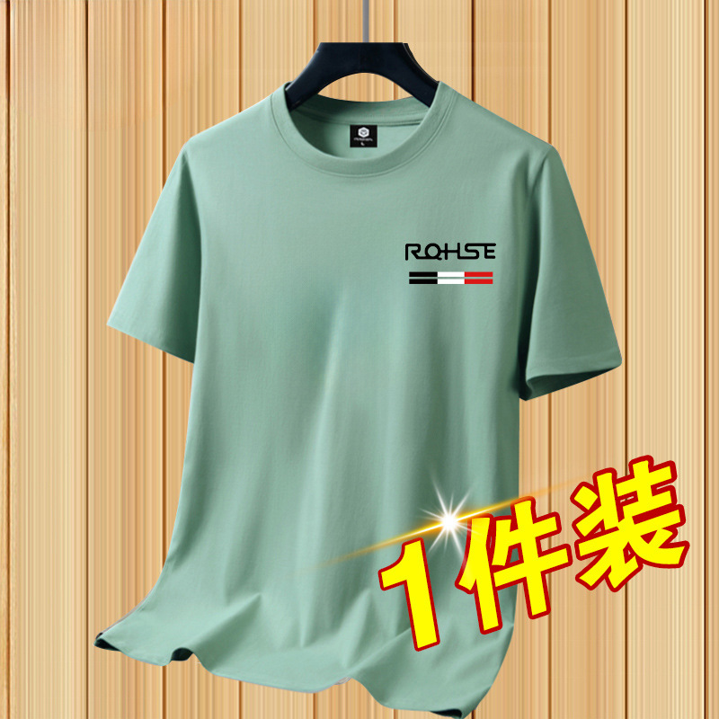 Origen Fabricante Camiseta de manga corta para hombre de verano Tendencia de alta gama Camiseta de media manga Ropa de hombre Camisa de fondo Ropa de hombre image 12