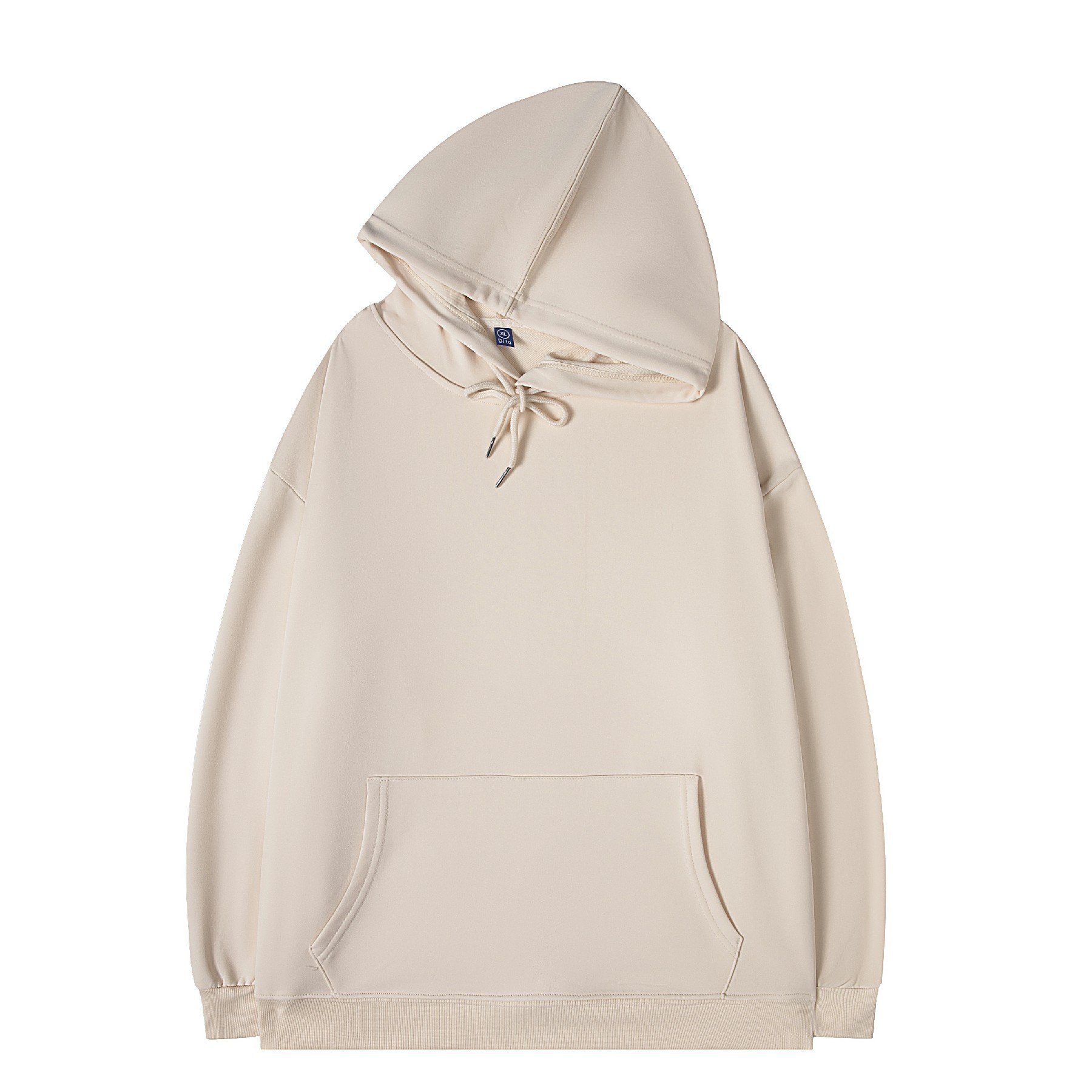 Sudadera con logotipo personalizado, sudadera con capucha y hombros caídos con texto impreso, chaqueta de manga larga para otoño e invierno, ropa de trabajo hecha a medida, camisa publicitaria bordada.