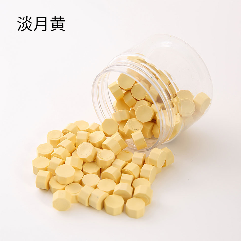 Macaron en caja de 50 colores, cera de pintura de fuego de color mixto, cera de botella granular mate, 60g, peso neto, aproximadamente 38g, sobre, cera sellada