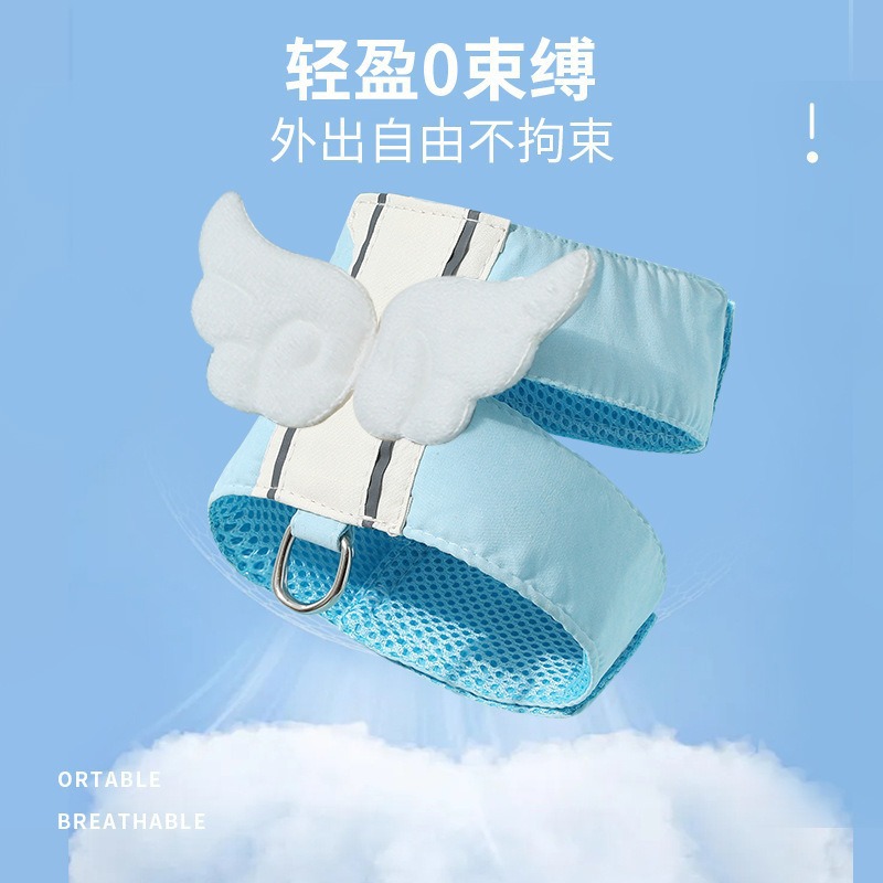 Alas de ángel para mascotas, correa tipo chaleco para perros, correa para el pecho para que los gatos salgan, para evitar que se liberen y pasear a los perros, cuerda para perros y gatos