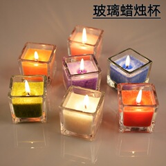 メーカー既製アロマセラピーボトル透明ガラスキャンドルカップ空カップ DIY 寝室のロマンチックな装飾品肥厚アロマセラピーキャンドルホルダー