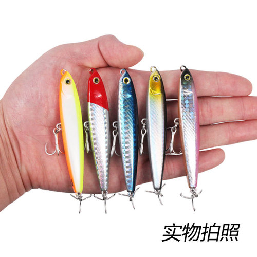 Long-range multi-layer second-generation GF submersible pencil lure 10-24g long-range hard bait blood groove hook fake bait
